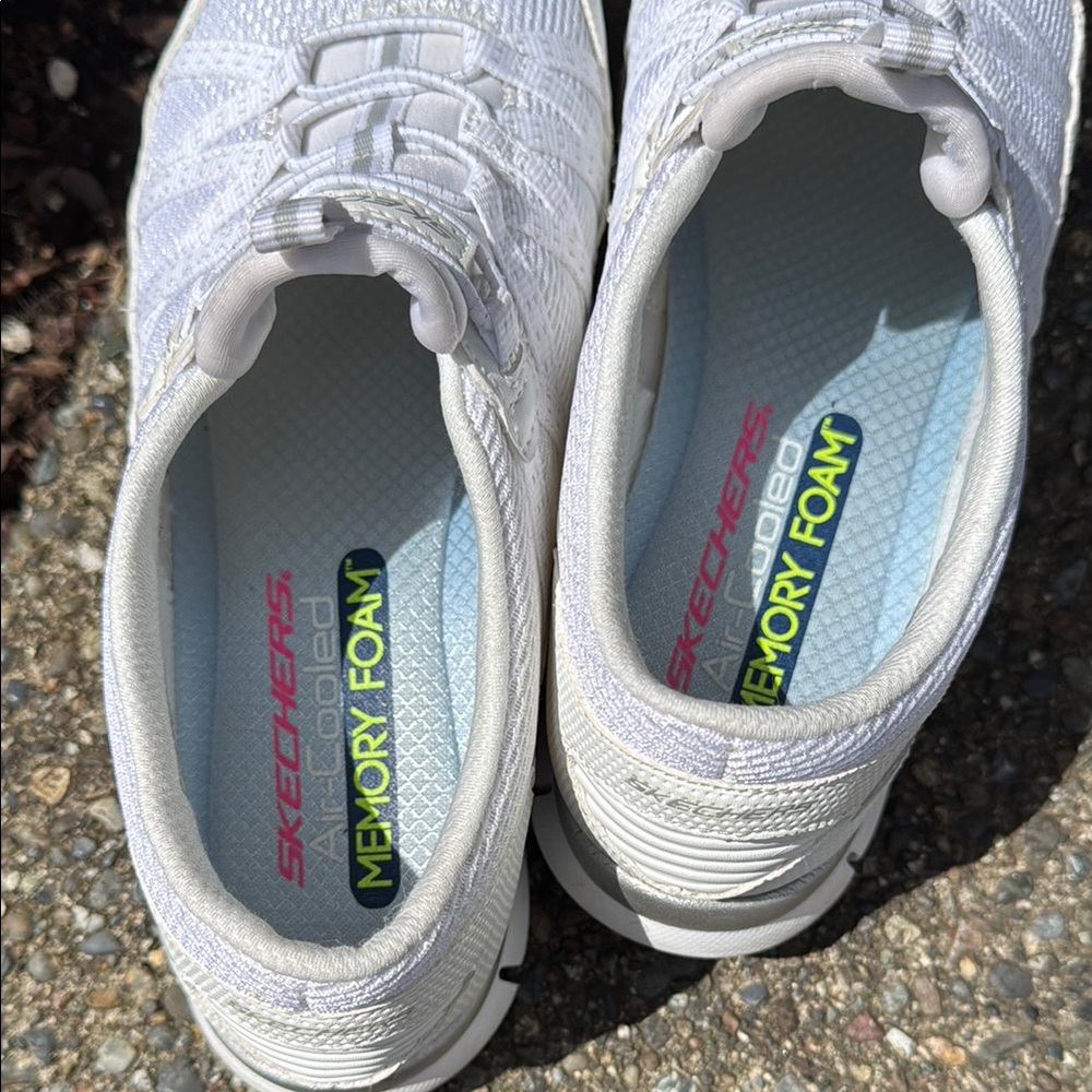 Sketchers White Athletic Sneakers - Picture 3 of 6
